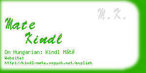 mate kindl business card